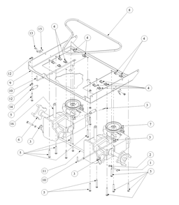 Drive Train Assembly Diagram and Parts List for Z-FORCE42 53AA5A5G710 Cub Cadet Lawn Tractor